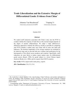 Trade Liberalization and the Extensive Margin of Differentiated