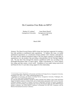 Do Countries Free Ride on MFN?