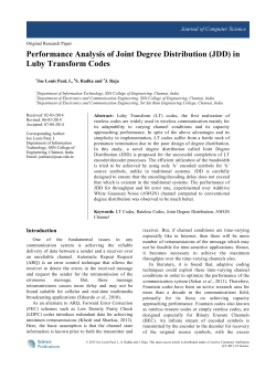 Performance Analysis of Joint Degree Distribution (JDD) in Luby