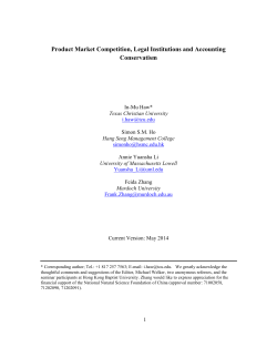 Product Market Competition, Legal Institutions and Accounting