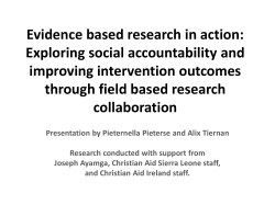 Evidence based research in action