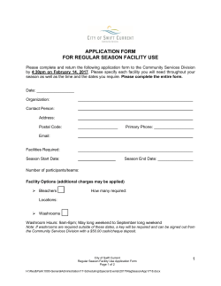 application form for regular season facility use