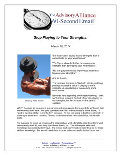 Stop Playing to Your Strengths.