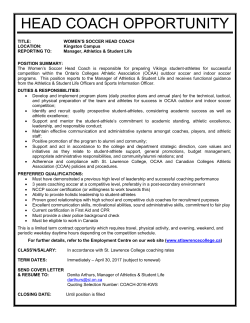 head coach opportunity
