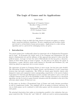 The Logic of Games and its Applications