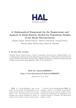 A Mathematical Framework for the Registration and - HAL