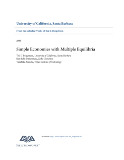 Simple Economies with Multiple Equilibria - SelectedWorks