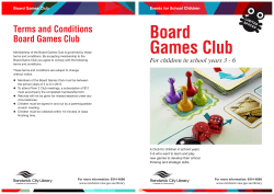 Board Games Club - Randwick City Council