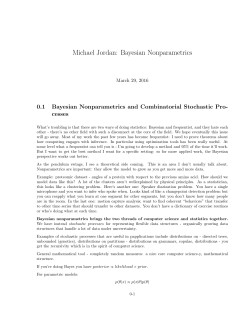 Michael Jordan: Bayesian Nonparametrics