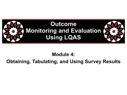 Module 4: Obtaining, Tabulating, and Using