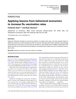 Applying lessons from behavioral economics to