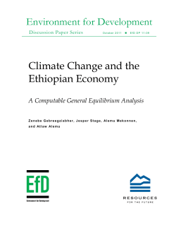 Climate Change and the Ethiopian Economy