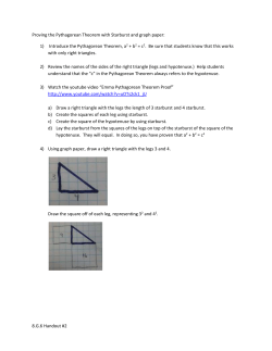 Proving the Pythagorean Theorem with Starburst and graph paper