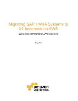 Migrating SAP HANA Systems to X1 Instances on AWS