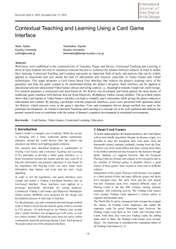 Contextual Teaching and Learning Using a Card Game Interface