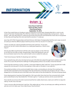 Final Round Notes - Evian Championship