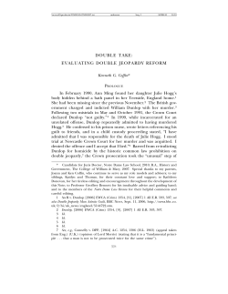 double take: evaluating double jeopardy reform