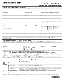 Beneficiary Distribution Form