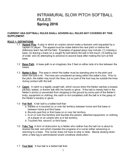 intramural slow pitch softball rules