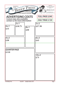 advertising costs - The Bishop Press