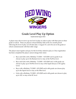 Grade Level Play Up Option