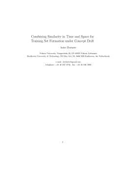 Combining Similarity in Time and Space for Training Set Formation