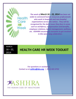 health care hr week toolkit