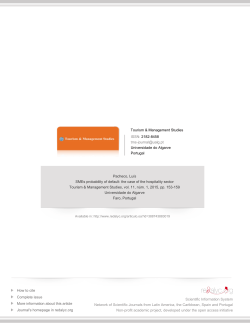 Redalyc.SMEs probability of default: the case of the hospitality sector