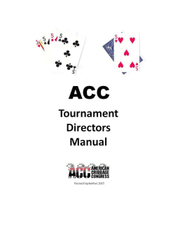 Tournament Director`s Manual (Ms Word)