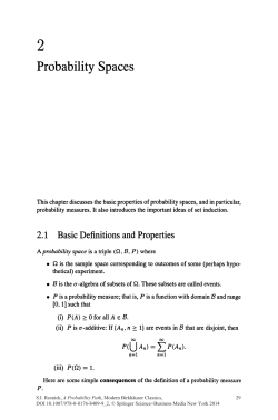 Probability Spaces