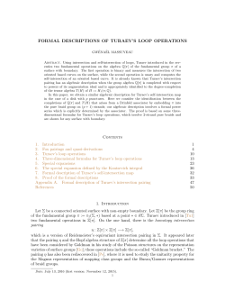 formal descriptions of turaev`s loop operations