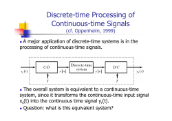 Discrete-time Processing of Continuous-time Signals