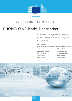 RHOMOLO Model Description - Jean Mercenier