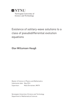 Existence of solitary-wave solutions to a class of