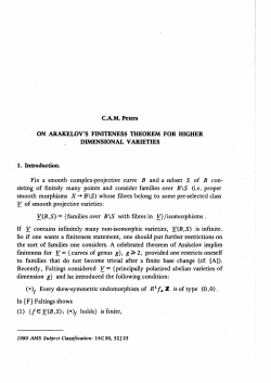 C.A.M. Peters ON ARAKELOV`S FINITENESS THEOREM FOR