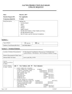 sacwis database update request
