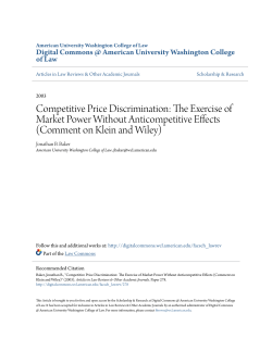Competitive Price Discrimination: The Exercise of Market Power