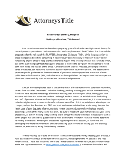 Keep your Eye on the (Other) Ball By Gregory