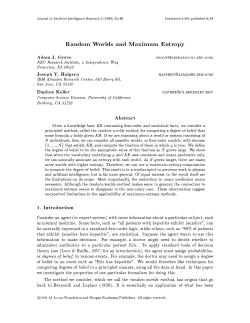 Random Worlds and Maximum Entropy