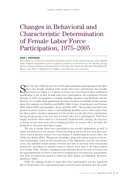 Changes in Behavioral and Characteristic Determination of Female