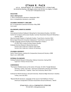 ethan r. pack - Comparative Literature
