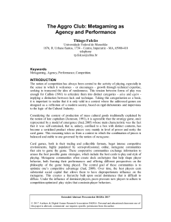 DiGRA Conference Publication Format