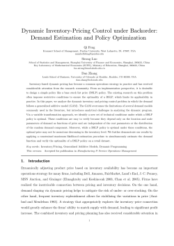 Dynamic Inventory-Pricing Control under Backorder: Demand