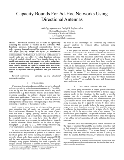 Capacity Bounds For Ad-Hoc Networks Using Directional