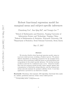 Robust functional regression model for marginal mean and subject