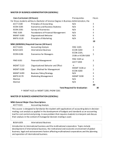 Hours 3 3 3 3 3 3 18 3 3 3 3 3 3 3 3 3 3 30 30 MBA General Major