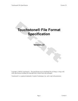 Touchstone&reg; File Format Specification