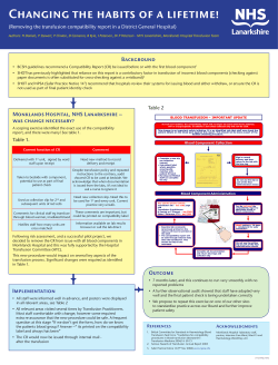 Background Monklands Hospital, NHS Lanarkshire &ndash; was change