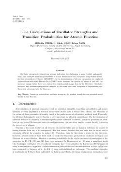 The Calculations of Oscillator Strengths and Transition Probabilities