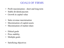 GOALS OF FIRMS